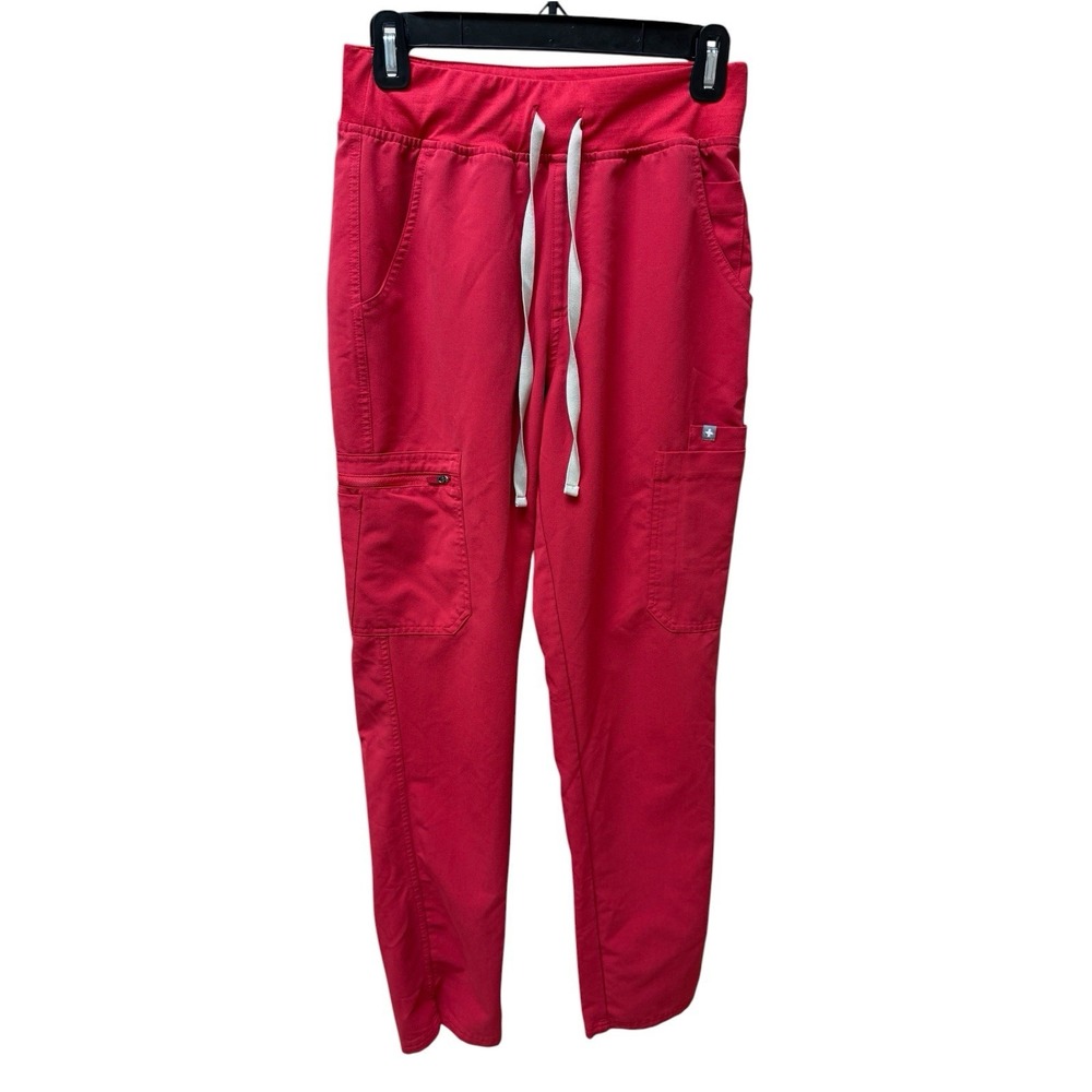FIGS Men's Cairo Straight-Leg Scrub Pants Red Small Tall S/T